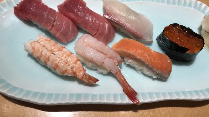 寿司と獺祭スパークリング＠福助in新宿
